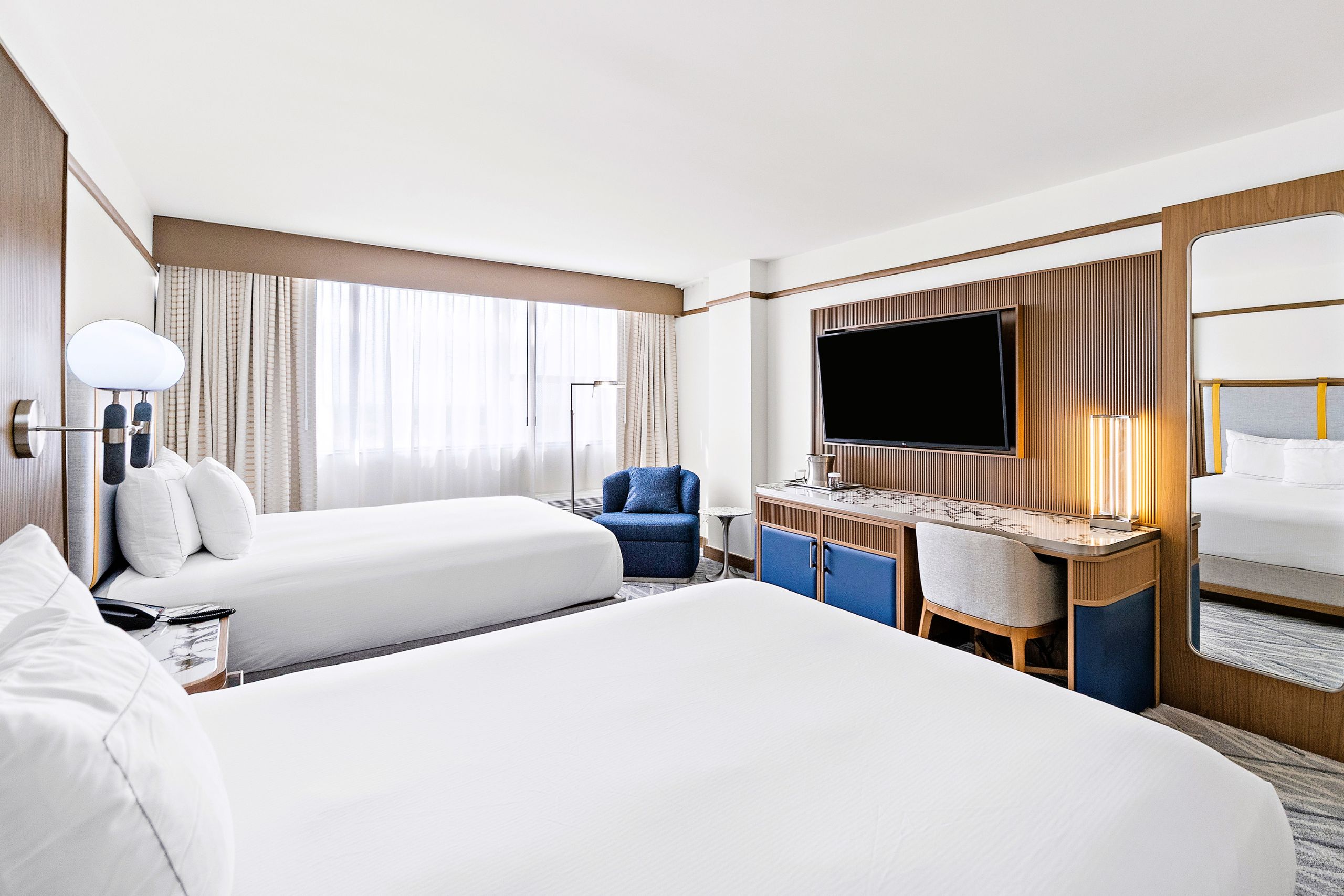 New ly renovated guests room at Hilton College Station.